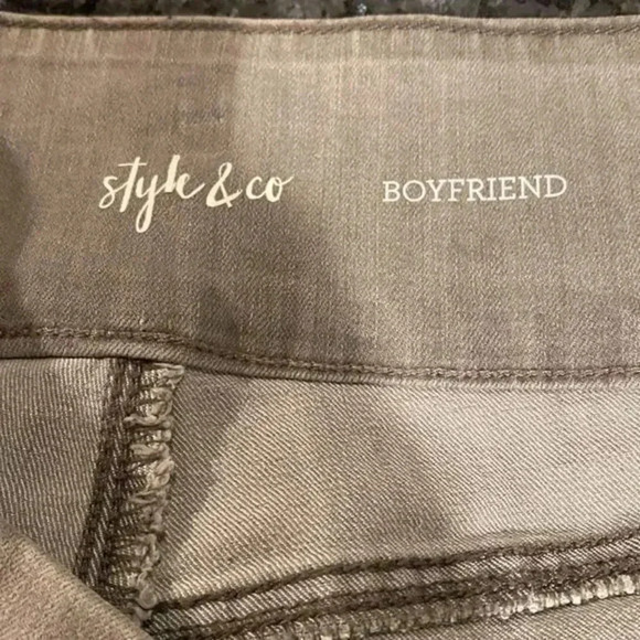 Style & Co Boyfriend Jeans Womens Stretch Floral - Picture 8 of 13